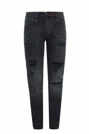 Jeansy z przeszyciami i przetarciami, zdjęcie 1 Jeansy z przeszyciami i przetarciami od Philipp Plein